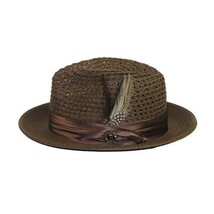 Men's Summer Spring Braid Straw style Hat by BRUNO CAPELO JULIAN JU918 Brown image 4