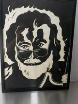 Originial Large Handmade OOAK Jerry Garcia The Grateful Dead Poster Framed - £120.55 GBP