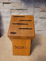 CUTCO 5 Slot Gourmet Knife Block Solid Honey Oak (Block only) - £20.12 GBP
