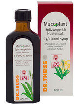 Dr Theiss Mucoplant plantain syrup for productive cough 100 ml (PACK OF 2 ) - $1,137.60 MXN
