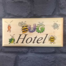 Bug Hotel Sign, Garden Shed Plaque Boys Bumblebee Cottage House Gift Insect 497 - £11.76 GBP