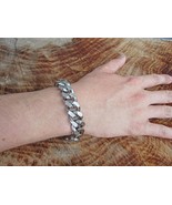 Stainless Steel Curb Bracelet - Mens Polished Chain (8 or 9 inch) - $1,266.10 MXN