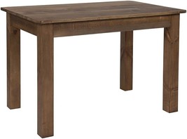 Antique Rustic Solid Pine Farm Dining Table From Flash Furniture, Measuring 46&quot; - £255.51 GBP