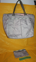 Le Sportsac Lilac Tote Bag Handbag With Cosmetic Case - £23.34 GBP