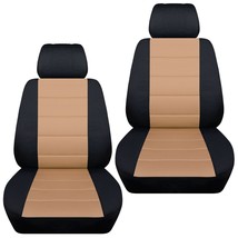 Front set car seat covers fits 2001-2019 Toyota Highlander   black and tan - £54.56 GBP+