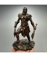 Viking Warrior Statue Bronze Finish Norse Figurine Two Axes Gift Box Dec... - $280.00