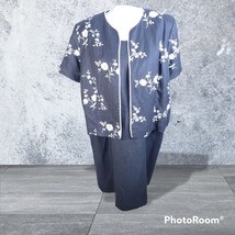 Jessica Howard Woman Petites 2 piece Jacket Dress Linen/Rayon Size 20 - £23.47 GBP