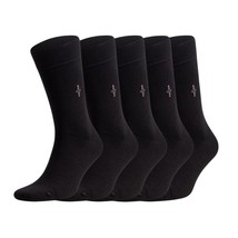 Black Bamboo Dress Socks for Men Soft and Casual 5 Pairs - £15.28 GBP