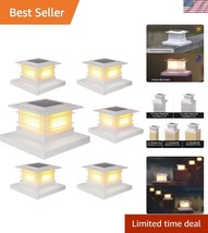 High Brightness Solar Powered Post Lights - Elegant 6 Pack for Decks &amp; P... - $1,064.87 MXN