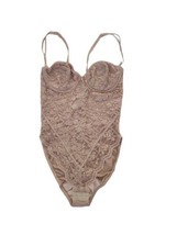 vintage 90s Victorias Secret gold sheer lace one piece teddy bra 36B - $29.70