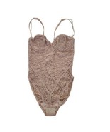 vintage 90s Victorias Secret gold sheer lace one piece teddy bra 36B - £23.66 GBP