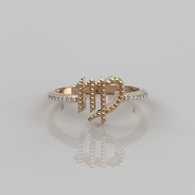 Virgo Ring 0.07Ct Natural Diamond 14k Solid Gold Astrology Ring Horoscope Ring - £286.60 GBP
