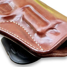 Fits Beretta M9A1 9mm W/Rail 4.9”BBL Leather OWB Paddle Holster Open Top #1344# image 5