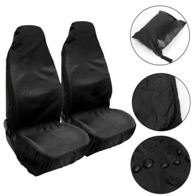 2Pcs Waterproof Polyester Universal Seat Cover Front Car Van Seat Covers - £12.04 GBP