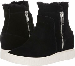 Steven by Steve Madden Bamby Suede Faux Fur Trimmed Wedge Sne, Multi Siz... - £79.88 GBP