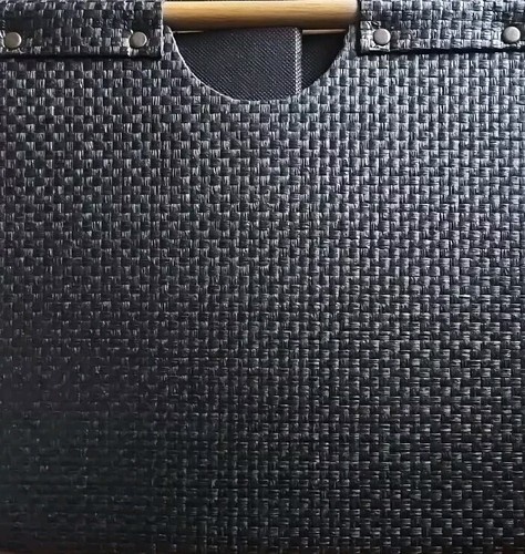 Better Homes & Garden™ ~ BLACK Woven w/Wood Handles ~ 12.75" ~ Storage Cube/Bin Item image 3