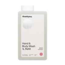 Thankyou Hand &amp; Body Wash Botanical Geranium Rose &amp; Wood Refill 1L - £69.22 GBP