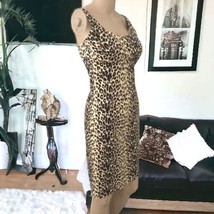 Forever 21 Animal Print Dress M Slip Bodycon Sexy Stretch Sleeveless Vin... - £15.45 GBP