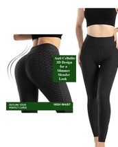 High Rise ButtLift Leggings Womens Yoga Pants Tummy Hiding Honeycomb Pants - £7.82 GBP+