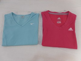 Baby Blue Nike and Pink Adidas Clima365 performance Essentials Tank tops 6072 - £9.94 GBP