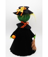 Vintage Hand Made Folk Art Halloween Witch Figurine Decoration - $461.93 MXN