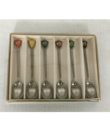 Vintage collectible six spoon set different color S emblems on each spoon - €16,90 EUR