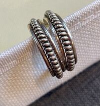Taje Earrings Sterling Silver Hoop Navajo Coil - $95.06