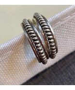Taje Earrings Sterling Silver Hoop Navajo Coil - $95.06