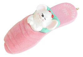 Hallmark Christmas Ornament for Daughter Mouse Sleeping in Pink Slipper ... - $14.95