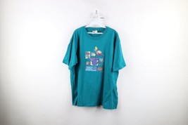 Vtg 90s Country Primitive Womens L Distressed Garden Butterfly Flower T-Shirt - £31.61 GBP