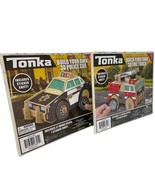 Tonka Build Your Own 3D Police Car And Fire Truck Wooden Model Kit Set New - €10,29 EUR