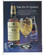 1981 Seagram&#39;s V.O. Spritzer Whisky Print Ad Vintage 8.5&quot; x 11&quot; - $20.06