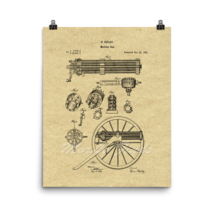 Machine Gun1861 Vintage firearm Patent Art Print Poster, 8x10 or 16x20 - $17.95+
