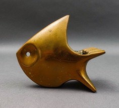 Andre Bloc (1896-1966) Mid-Century Modern Bronze Angel Fish Ashtray Scul... - $399.99