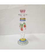 Handpainted Bud Vase Pink Floral Rose Vintage Handpainted Noble Excellence - $13.86