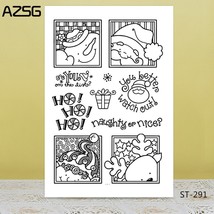 Lovely Christmas Santa Claus Snowman Clear Stamps Scrapbooking Card Album Craft - £9.44 GBP