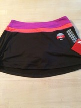 Fila Women&#39;s Skirt Skort Color Block Purple Black Back Key Pocket Size XL New - $14.85