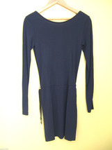 NWT Haute Hippie Navy Night Blue Black Belted Long Sleeve Boatneck Dress M $395 - £199.46 GBP