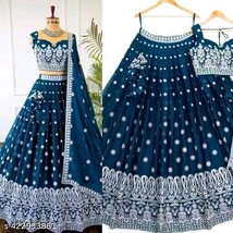 Blue Lehenga Choli Bollywood Lehenga Designer Party Indian Wedding Saree... - $76.97