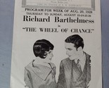 1928 Queens Theater Movie and Vaudeville Program Richard Barthelmess Lon... - $49.45