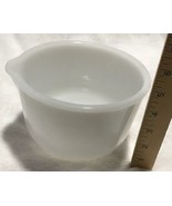 Vintage #6 Glasbake White Mixing Bowl with Pour Spout 6 1/2&quot; diameter 5”... - $24.49