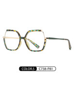 Anti-Blue Light Glasses Bare Face Large Frame Glasses Tj882 Metal Two-Co... - £11.77 GBP