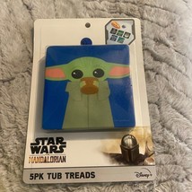 Disney Star Wars Mandalorian Baby Yoda 5 Pk Set Anti Slip Tub Treads Child Grogu - £3.79 GBP