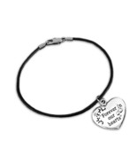 Forever In Our Hearts Charm on Black Cord Bra... - $257.56 MXN