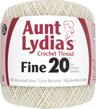 Spinrite Aunt Lydia&#39;s Fine Crochet Thread Size 20 - Natural, 1 Pack of 4 Piece - £27.41 GBP