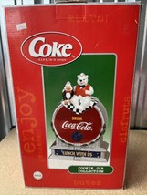 2001 Coca Cola Polar Bear And Penguin Cookie Jar - Lunch With Us SEALED Coke 50s - £29.34 GBP