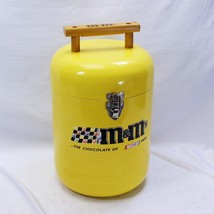 NASCAR Racing M&amp;Ms Ice Chest Cooler Yellow 16&quot; Tall Outdoor Race Car Sport - £55.16 GBP