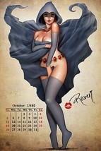 12x18&quot; Comic Art Print ~ Nathan Szerdy SIGNED Teen Titans ~ Raven Calendar Girl - £20.69 GBP