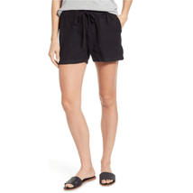 Caslon Linen Drawstring Shorts, 100% Linen, Lined, Summer, Medium, Black, NWT - £29.15 GBP