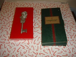 Longaberger Pewter Santa Key 2001 In Box - $19.99